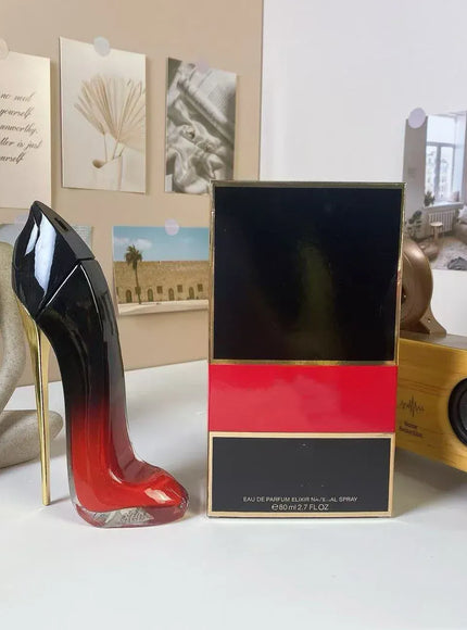 KissICON black-red Lux Floral High Heel Bottle Perfume For Women