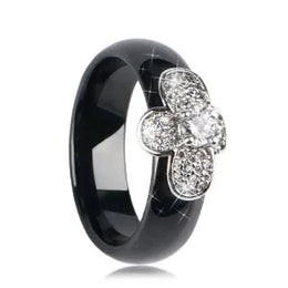 KissICON Black Rings / 9 Bee Ring – Ceramic Crystal CZ