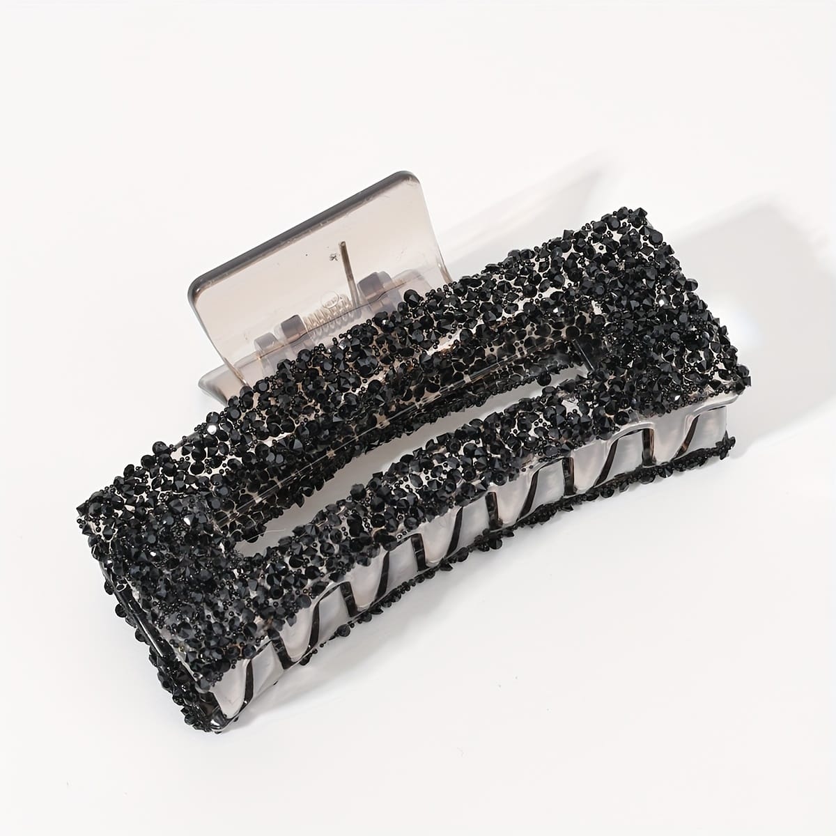 KissICON Black Sparkling Rhinestone Claw Clip Large Durable Chic for All Occasions
