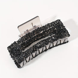 KissICON Black Sparkling Rhinestone Claw Clip Large Durable Chic for All Occasions