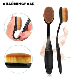KissICON black Toothbrush Style Makeup Brush Quick Flawless Application