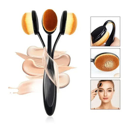 KissICON black Toothbrush Style Makeup Brush Quick Flawless Application