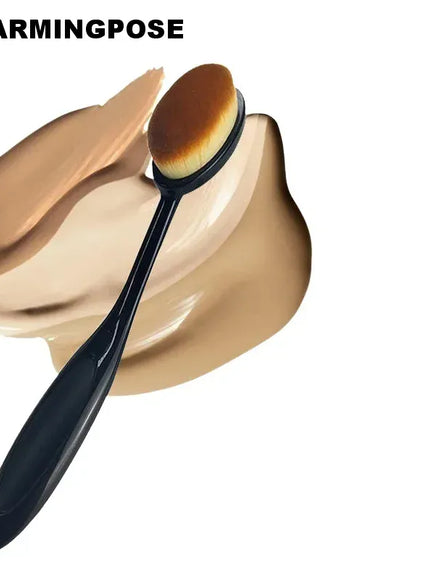KissICON black Toothbrush Style Makeup Brush Quick Flawless Application
