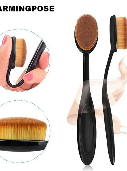 KissICON black Toothbrush Style Makeup Brush Quick Flawless Application