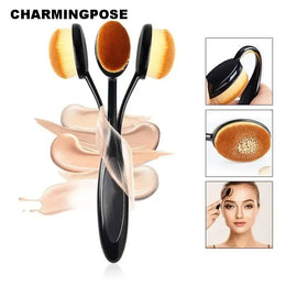 KissICON black Toothbrush Style Makeup Brush Quick Flawless Application