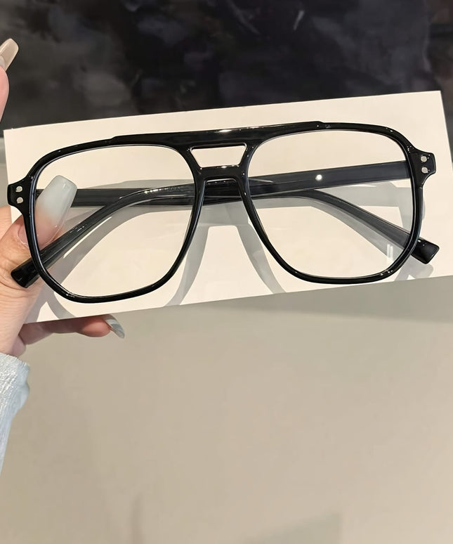 KissICON Eyewear Black Transparent Film Y2K Floral Oversized Full Frame Glasses Style  Comfort
