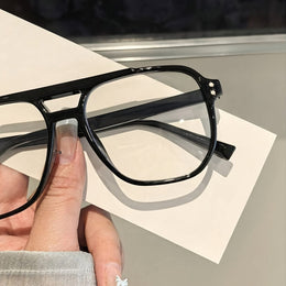 KissICON Eyewear Black Transparent Film Y2K Floral Oversized Full Frame Glasses Style  Comfort