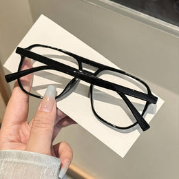 KissICON Eyewear Black Transparent Film Y2K Floral Oversized Full Frame Glasses Style  Comfort