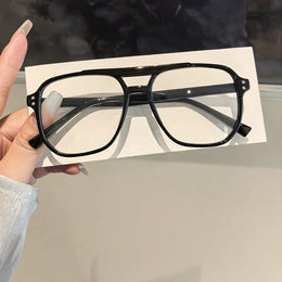 KissICON Eyewear Black Transparent Film Y2K Floral Oversized Full Frame Glasses Style  Comfort