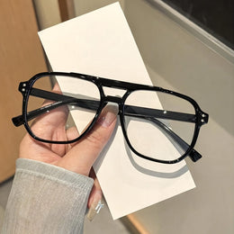 KissICON Eyewear Black Transparent Film Y2K Floral Oversized Full Frame Glasses Style  Comfort