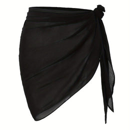 KissICON Black / UK 16/18 Chic Transparent Skirt – Chiffon Wrap