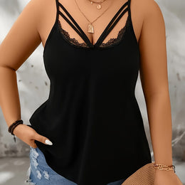 KissICON Black / UK 16 An Elegant Sleeveless Off-Shoulder Top for Plus-Size Women,