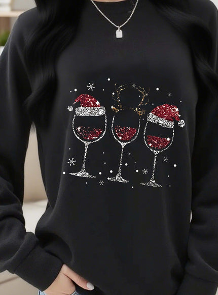 KissICON Black / UK 16 Cozy Curve Christmas Wine Santa