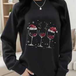KissICON Black / UK 16 Cozy Curve Christmas Wine Santa