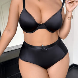 KissICON Black / UK 16 Curve Plunge Bra – Everyday