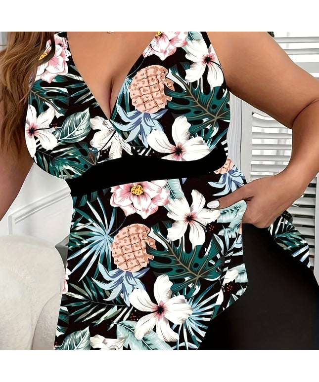KissICON Black / UK 16 Flattering Curve Tankini – Confident