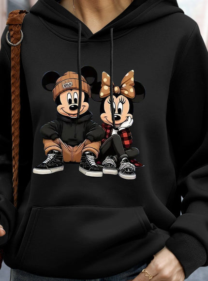 jkthpu-45 Black / UK 16 Plus Size, Disney Mickey and Minnie are sitting