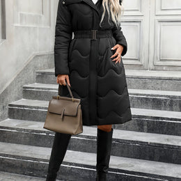 jkthpu-45 Black / UK 16 Plus Size Thickened Warm Fashion Coat – Autumn & Winter Fall Jacket