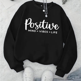 jkthpu-45 Black / UK 16 Plus Size, Women's Oversized Red Hoodie with Positive
