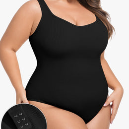 jkthpu-45 Black / UK 16 Single Piece/Pack Women'S Multicolor Solid Bodysuit with No