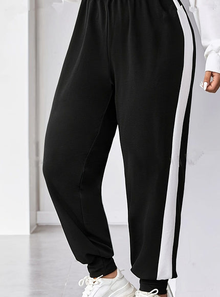 jkthpu-45 Black / UK 16 Women's Plus Size Wide-Leg Casual Pants - Black