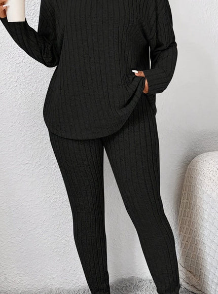 jkthpu-45 Black / UK 18 Autumn and Winter Large Size Slimming Long Sleeve