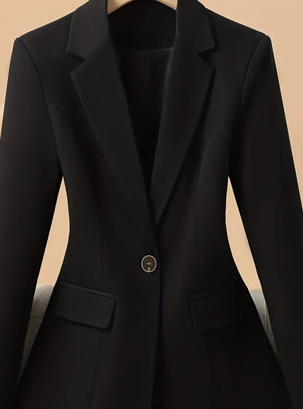 KissICON Black / UK 18 Elegant Curve Blazer – Chic Party Outerwear