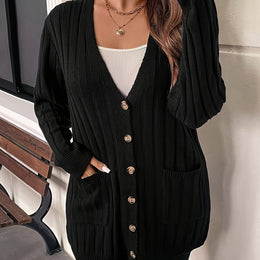 jkthpu-45 Black / UK 18 Plus Size, Elegant ladies top autumn and winter