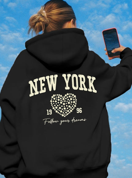 jkthpu-45 Black / UK 18 Plus Size - Women'S Plus Size Casual Hooded