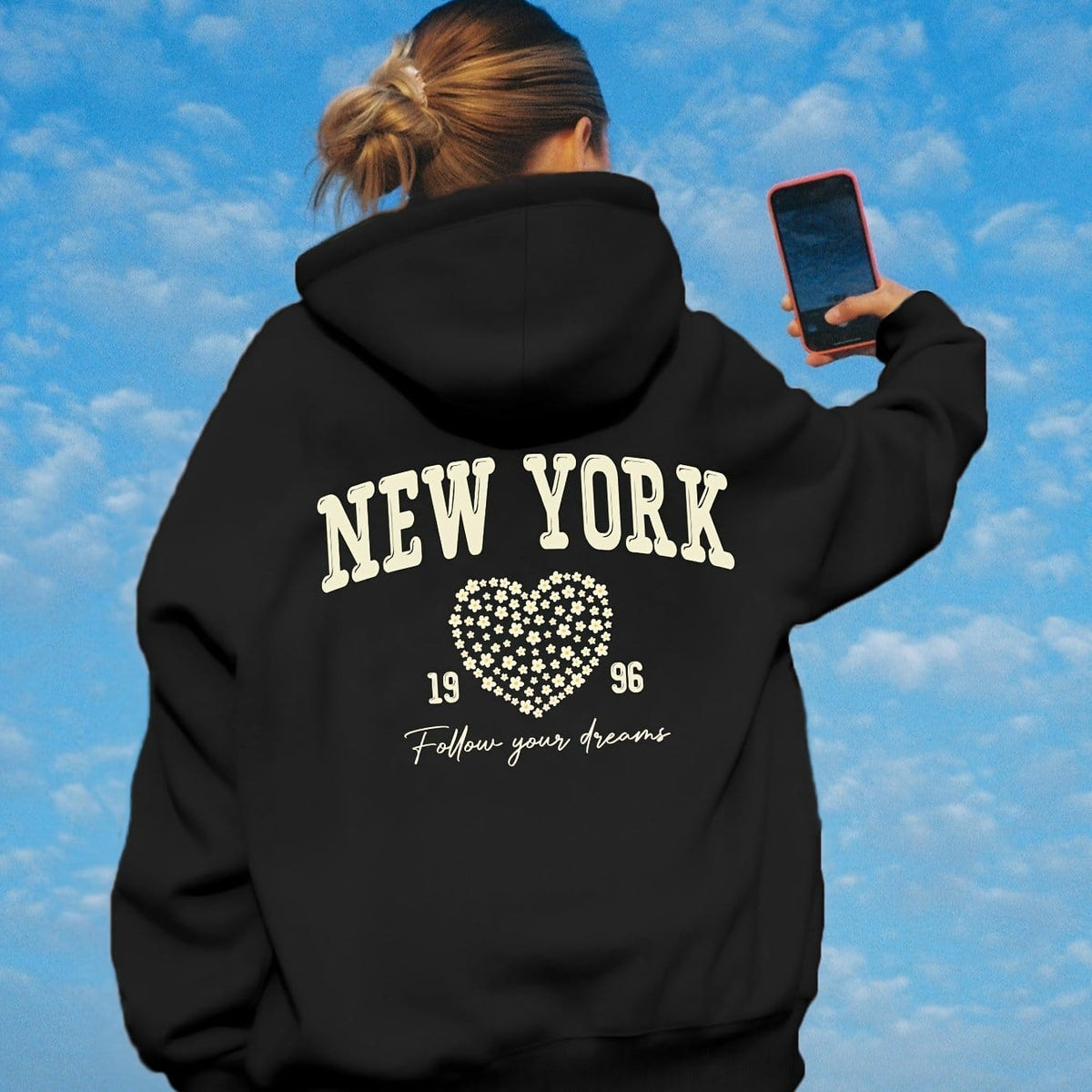 jkthpu-45 Black / UK 18 Plus Size - Women'S Plus Size Casual Hooded