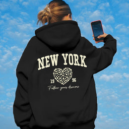 jkthpu-45 Black / UK 18 Plus Size - Women'S Plus Size Casual Hooded