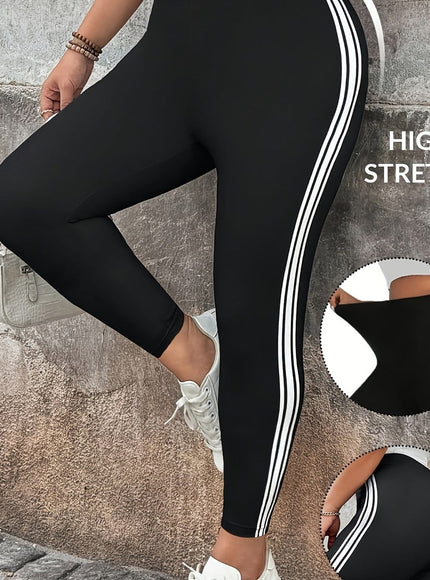 jkthpu-45 Black / UK 18 Plus Size - Women'S Plus Size High-Waisted Leggings