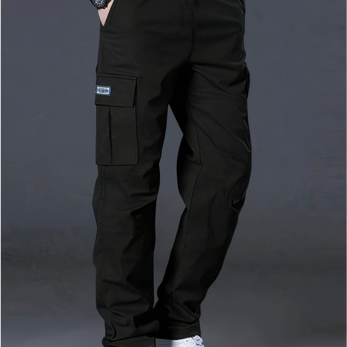 KissICON Black / UK 31 Durable Mens Cargo Pants MultiPocket AllSeason Work  Casual