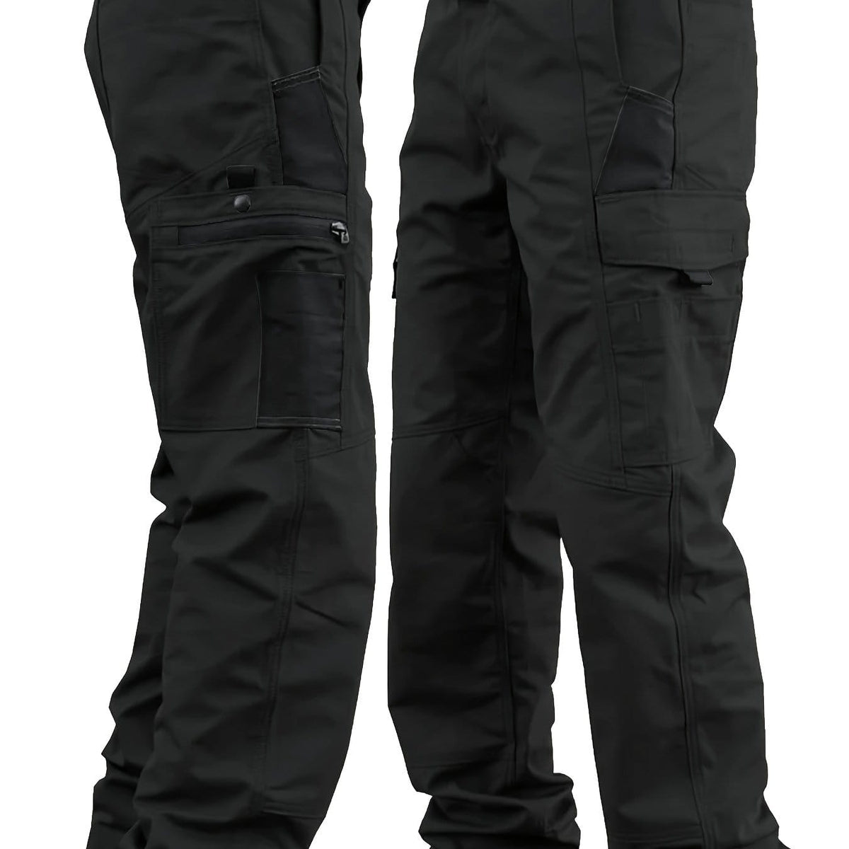 KissICON Black / UK 31 Durable Mens Tactical Cargo Pants Work  Casual Versatility