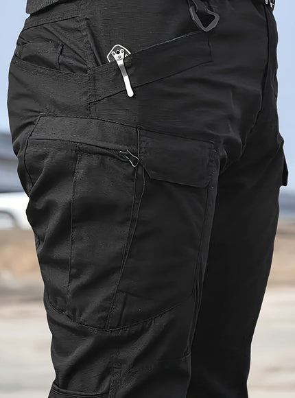 KissICON Black / UK 31 Mens Tactical MultiPocket WearResistant Outdoor Work Pants