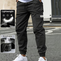 KissICON Black / UK 38 Mens MultiPocket AllSeason Cargo Pants