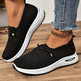 jkthpu-45 Black / UK 4 Breathable Mesh LaceUp Sneakers AllSeason Comfort