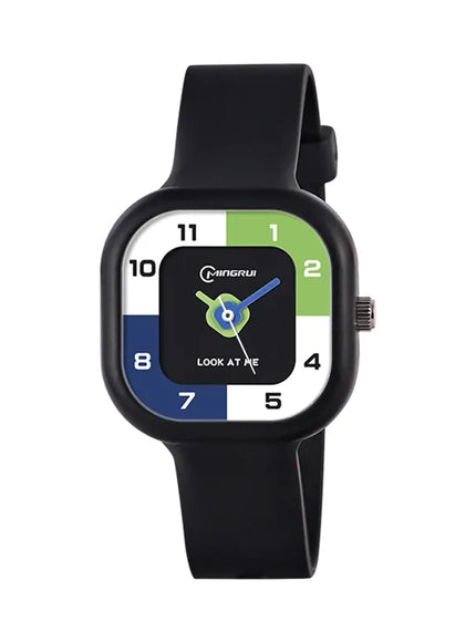 KissICON Black 💋 UTHAI CA05 Women's Square Watch - 30M