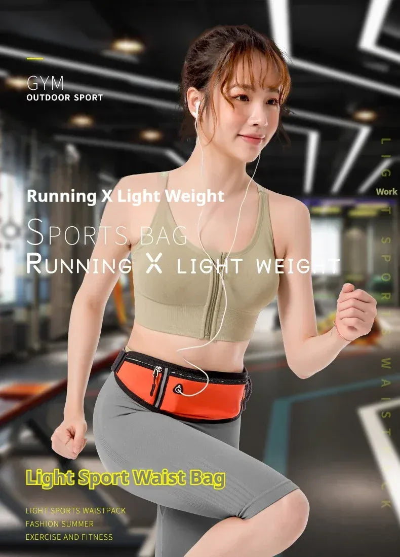 KissICON BLACK Waist Pack Sport Men Multifunctional Running Phone
