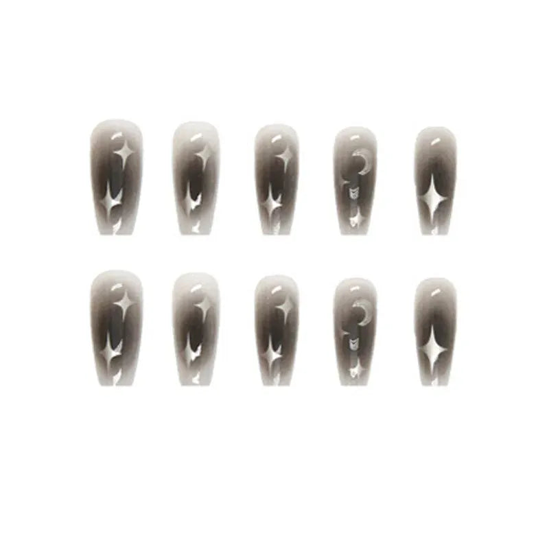KissICON black накладные ногти Wearable BlackPress On Fake Nails Tips