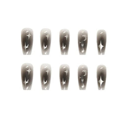 KissICON black накладные ногти Wearable BlackPress On Fake Nails Tips