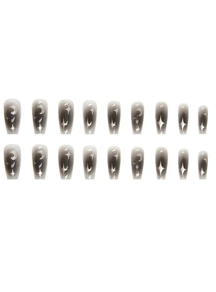 KissICON black накладные ногти Wearable BlackPress On Fake Nails Tips