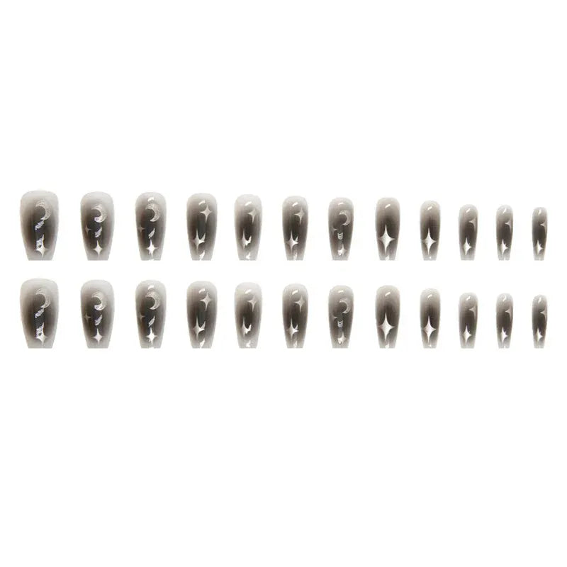 KissICON black накладные ногти Wearable BlackPress On Fake Nails Tips