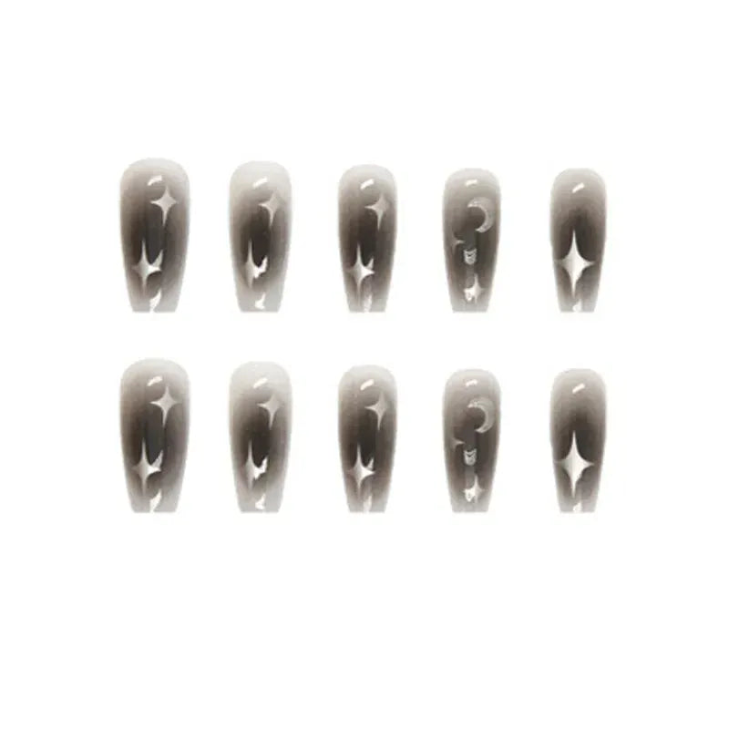 KissICON black накладные ногти Wearable BlackPress On Fake Nails Tips