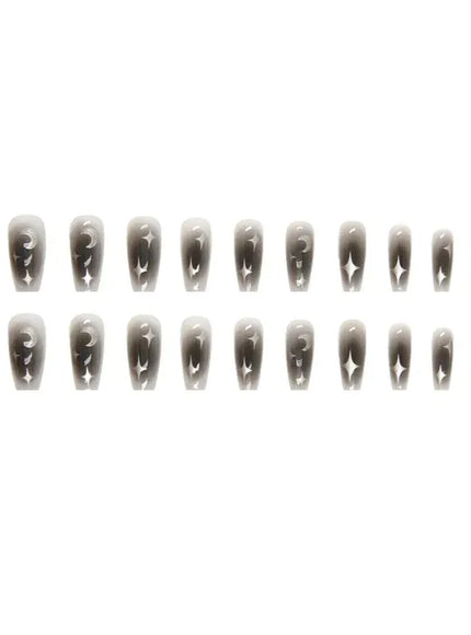 KissICON black накладные ногти Wearable BlackPress On Fake Nails Tips