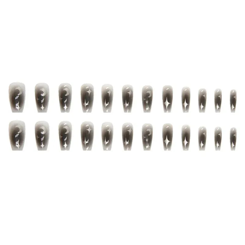 KissICON black накладные ногти Wearable BlackPress On Fake Nails Tips