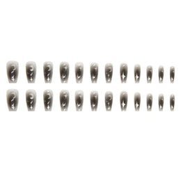 KissICON black накладные ногти Wearable BlackPress On Fake Nails Tips