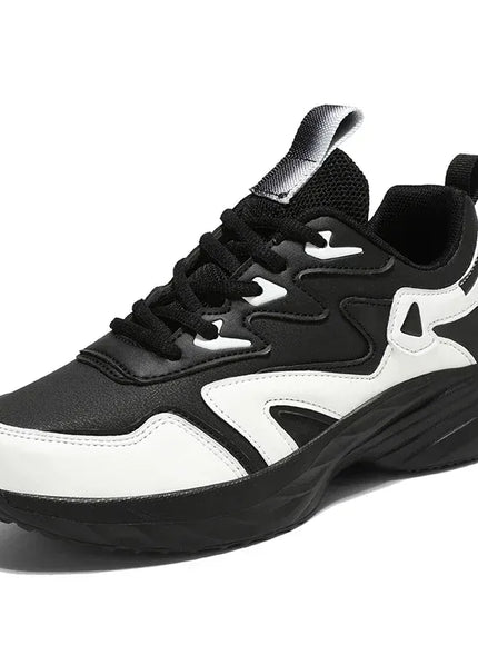 Dropshipman Black White / 36 Brand Sport Shoes Woman PU Leather Waterproof Casual Shoes Sneakers Outdoor Sports Shoe Women Students Shoes Black Size41
