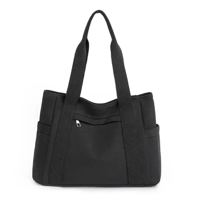 KissICON black Women's Handbag – Fashionable Canvas Top-handle