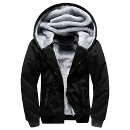 KissICON Black / XL Mens Camo Thicken Fleece Lined Winter Streetwear Jacket